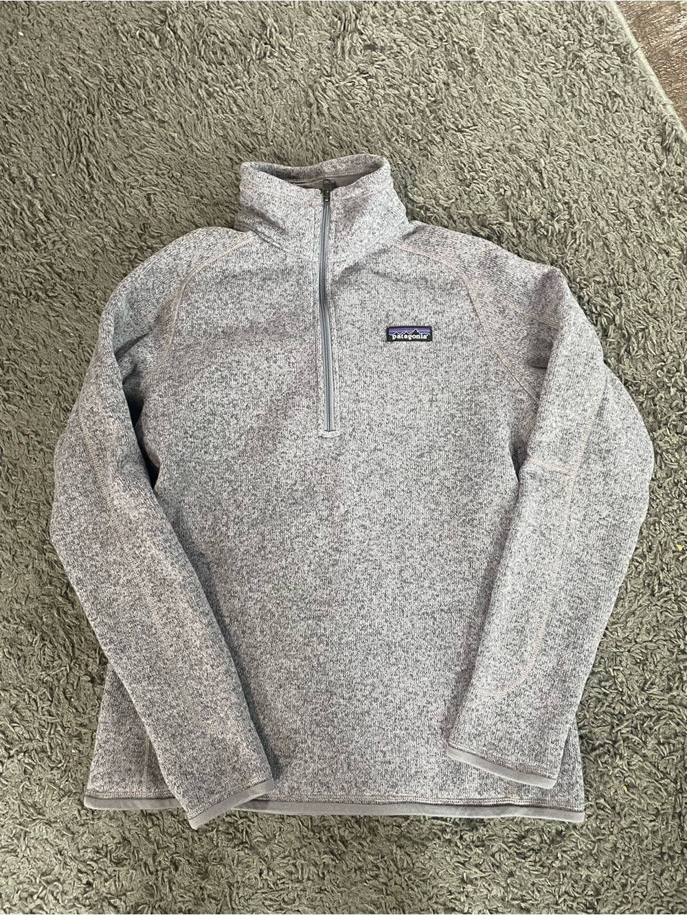Patagonia Women's Half-Zip Fleece Pullover - Light Gray Medium